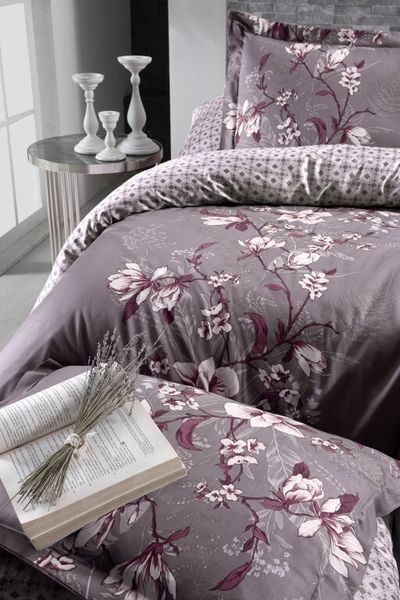 Комплект Cotton Satin S-476 Evan Lilac S-476-Evan-Lilac-Євро фото