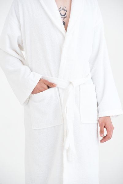 Халат махровый unisex Lotus Home - Basic Line white M svt-2000022189606 фото