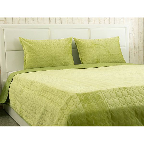 Двостороннє декоративне покривало &ldquo;Velour&rdquo; 330.55_Green banana фото