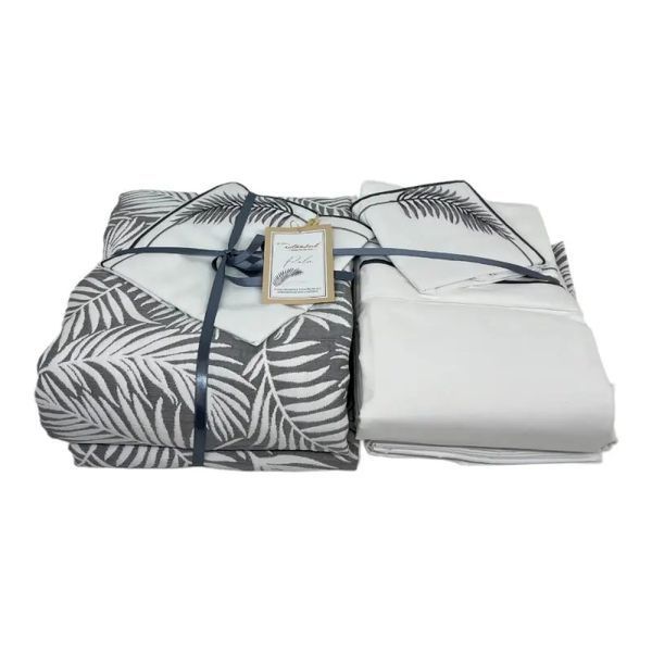 Комплект постільна білизна з покривалом PALM GRI SET Istanbul 485900 Ista_485900 фото