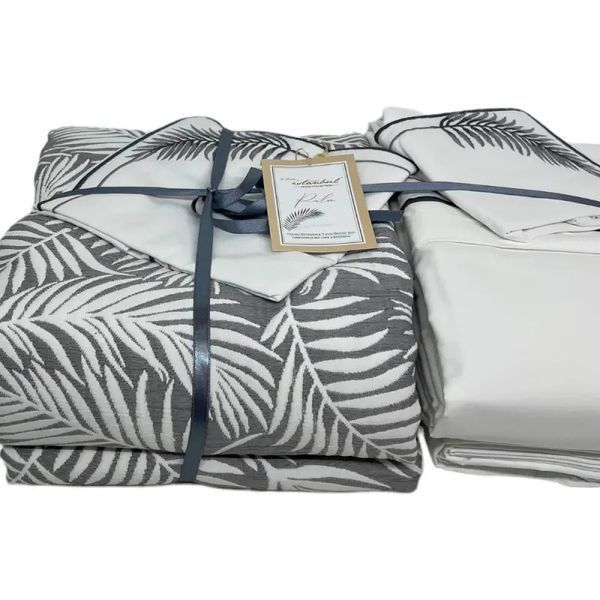Комплект постільна білизна з покривалом PALM GRI SET Istanbul 485900 Ista_485900 фото