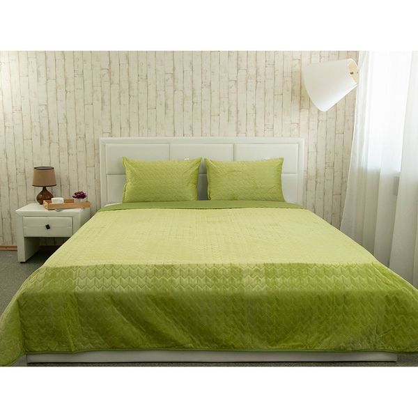 Двостороннє декоративне покривало &ldquo;Velour&rdquo; 330.55_Green banana фото