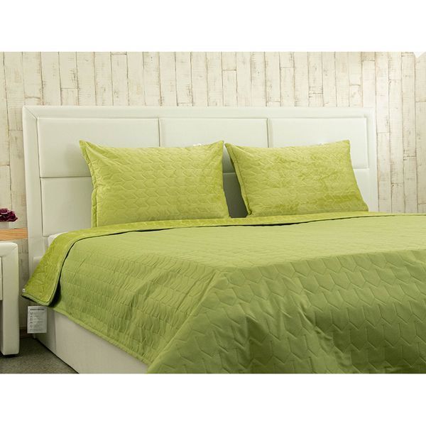 Двостороннє декоративне покривало &ldquo;Velour&rdquo; 330.55_Green banana фото