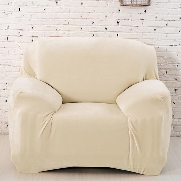 Захисний чохол на крісло Diana Textile Plush Velvet 90-140 см al2045-1-seater-90-140-Ivory фото