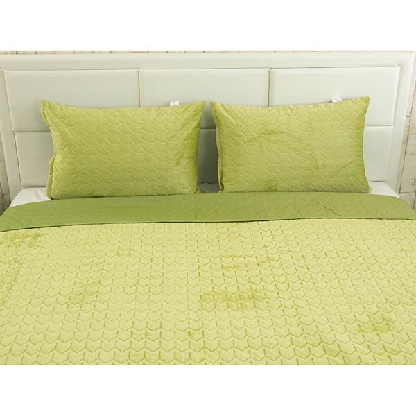 Двостороннє декоративне покривало &ldquo;Velour&rdquo; 330.55_Green banana фото