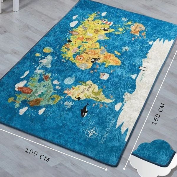 Ковер детский безворсовый Chilai Home World map Карта CHh-1400079 фото