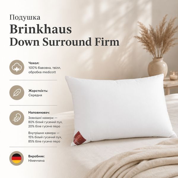 Подушка BRINKHAUS Down Surround Firm luli21086 фото