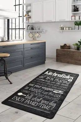 Килим для кухні Chilai Home Kitchen siyah ST-3742125-sul-140*190 PASPAS CHALIA KITCHEN SIYAH фото
