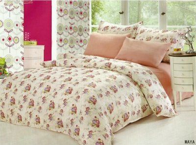 Атласна постільна білизна Євро Le Vele MAYA низ 100% бавовна верх штучний шовк 240x260 см 0107.SAL.00.00.000.02.174 фото