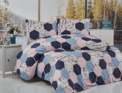 Комплект постельного белья семейный ранфорс BELIZZA petek BLz-6871012 фото