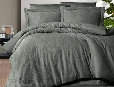 Комплект постільної білизни First Choice Jacquard Satin Regina JS-109-Regina-Moon-Mist-Євро фото