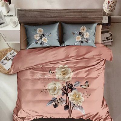 Постільна білизна Prestij Textile сатин Принт 94704 Євро 200х220 см 250х270 см 50х70см (2шт) p_s_k_00001800 фото