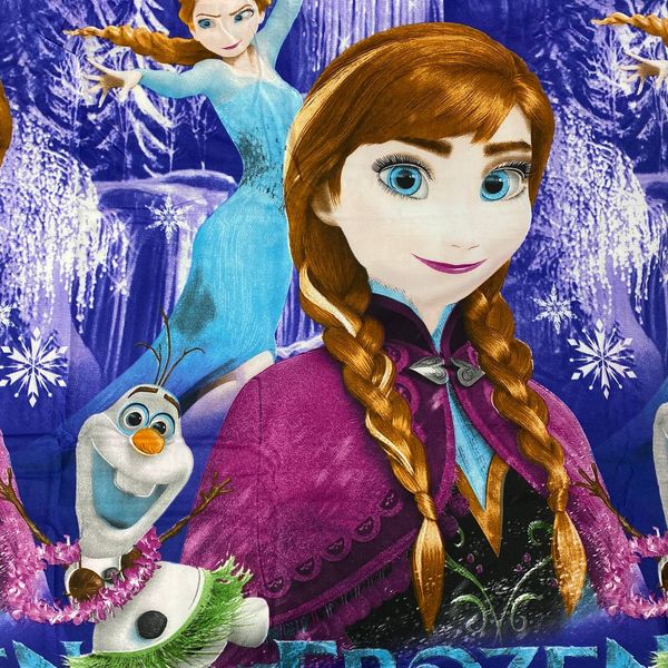 Полуторний комплект постільної білизни для дівчинки Принцеса Анна Frozen (Крижане серце) Фланель 150х220 см Epico-042 фото