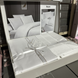 Комплект постельного белья Deluxe SATIN DLX Royce DLX-735-Royce-white-Сімейний фото 6