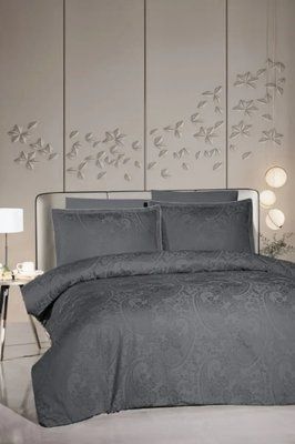 Постільна білизна La Romano Premium Satin Tracy Steel Grey Сімейний LaR_41121 фото