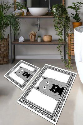 Набір килимків для ванної кімнати Chilai Home Mom cat 60*100+50*60 Chom_110024227 фото