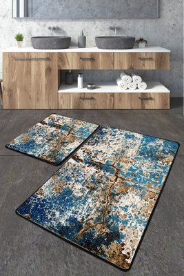 Набір килимків для ванної кімнати Chilai Home BE LOST BANYO HALISI DJT 60x100+50x60 Chom_11002497 фото