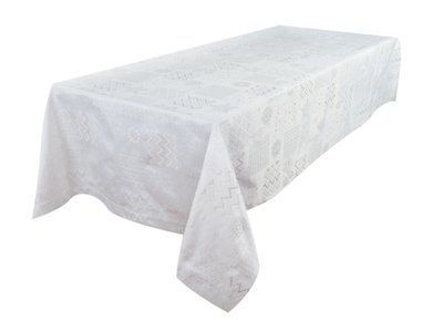 Скатертина НОВОРІЧНА з срібним люрексом lefard_812-069 фото