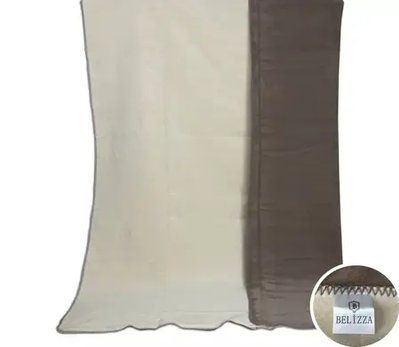 Хлопковый плед двухсторонний Belizza kestane-bej SulBlz-61380011 фото