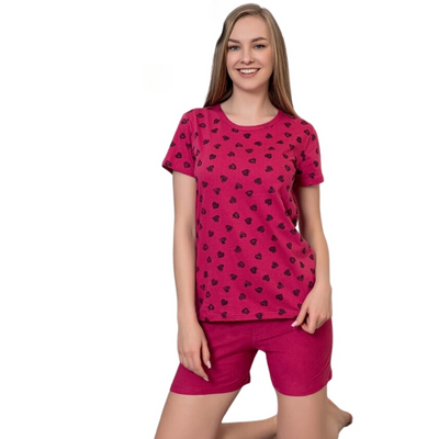 Піжама жіноча Seyko Hearts Футболка + шорти Pigama-47-S/M фото