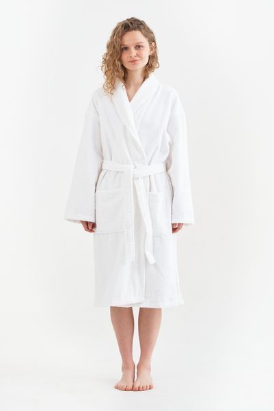 Халат махровый unisex Lotus Home - Basic Line white XL svt-2000022189620 фото