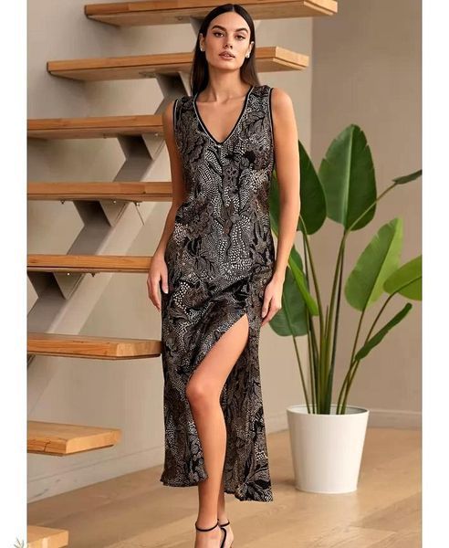 Женская длинная шелковая сорочка Mia-Amore Селеста 4045 3XL Mia_4045_3XL фото