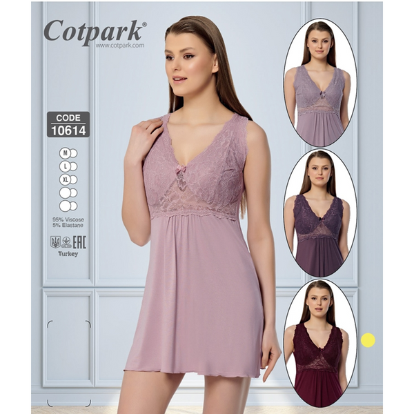Ночная сорочка Cotpark 10614 трикотажна Pigama-90-L-bordo фото