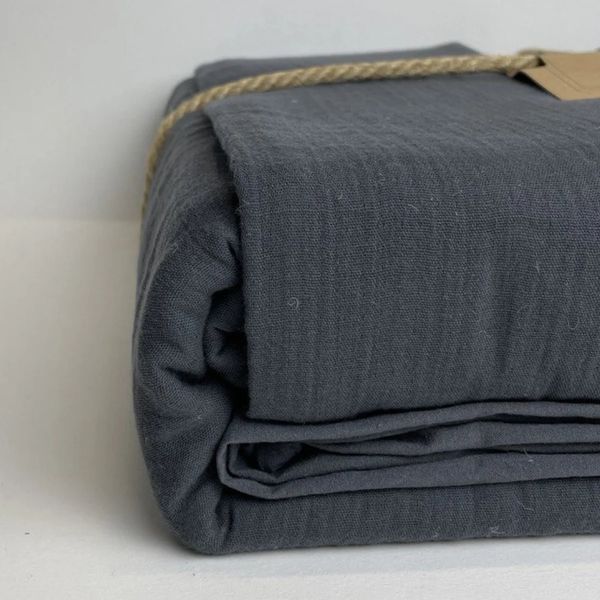 Постільна білизна SoundSleep Stonewash Muslin Graphite Євро 200х220 p_s_k_2251736453013 фото