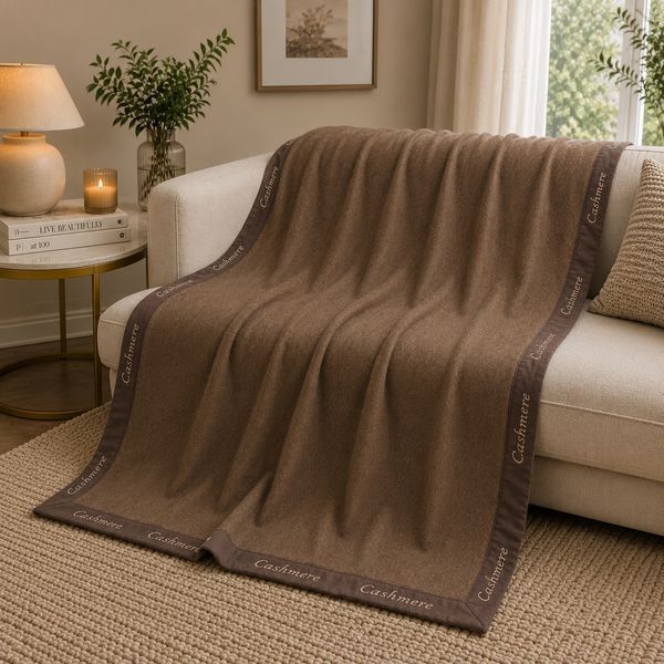 Плед кашемир Co.Bi Jenny (Brown / Beige), 230x270 см, Кофейный p_s_k_cob8880115 фото