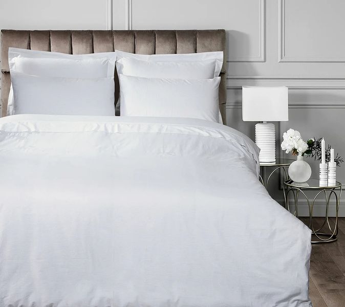 Комплект постельного белья LUXURY LINENS white 100% египетский хлопок Двуспальные, наволочки 70x70 luli2300098 фото