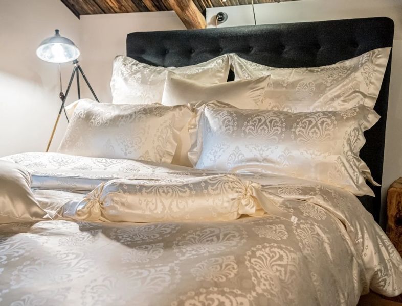 Елітне шовкове постільна білизна Seidenweber DAMASK J51 Полуторний 140х220 см p_s_k_90938300 фото