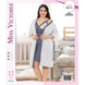 Пижама женская Miss Victoria 60015 Халат + Ночнушка Большие размеры Pigama-34-4XL фото 2