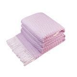 Плед бавовняний зигзаг ліловий Love You 140 x 200 см lvy_4588 фото