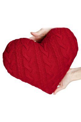 Декоративна подушка в'язана Серце, 33х33см ПРОВАНС 028324 provence_028324 фото