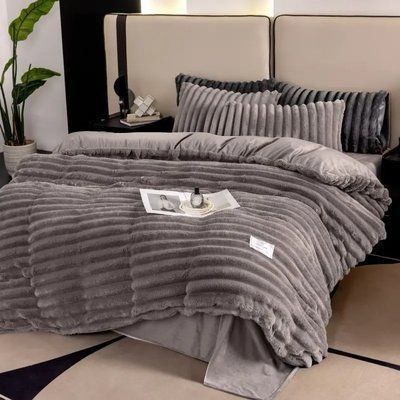 Постільна білизна Шарпей (200x220) Colorful VELOOR BED LINEN SHARPE 013759, Темно-cірий, Євро Col_013759 фото