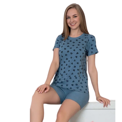Пижама женская Seyko Hearts Футболка + шорты Pigama-46-L/XL фото