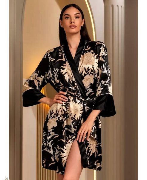 Женский шелковый халат Эльмира 4263 Mia-Amore L/XL Mia_4263_L/XL фото