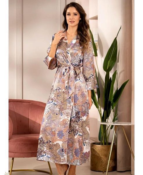 Женский длинный шелковый халат "Миа" 3869 Mia-Amore_3869_L/XL фото