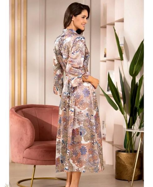 Женский длинный шелковый халат "Миа" 3869 Mia-Amore_3869_L/XL фото
