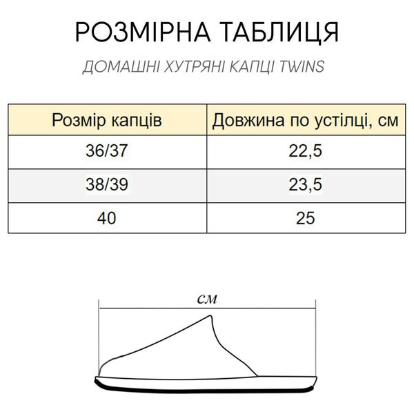 Тапочки кімнатні жіночі хутряні Twins Twins_00000030158 фото