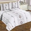 Жаккардовое покрывало с наволочками My Bed, "Ezgi", Бежево-серый