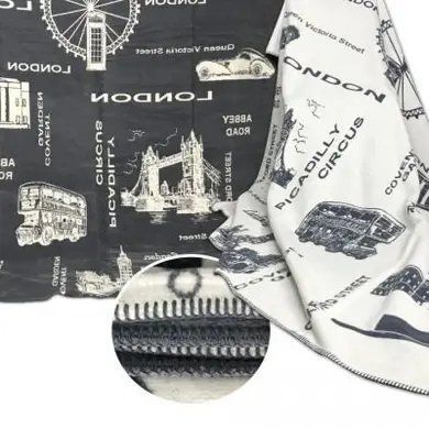 Хлопковый плед Belizza London gri Sul-1240 фото