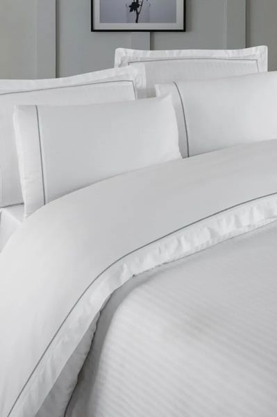 Постельное белье La Romano Mona Premium Satin Orcella White Евро LaR_хм41588 фото
