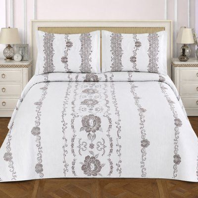 Жаккардовое покрывало с наволочками My Bed, "Ezgi", Бежево-серый My_bed_2 фото