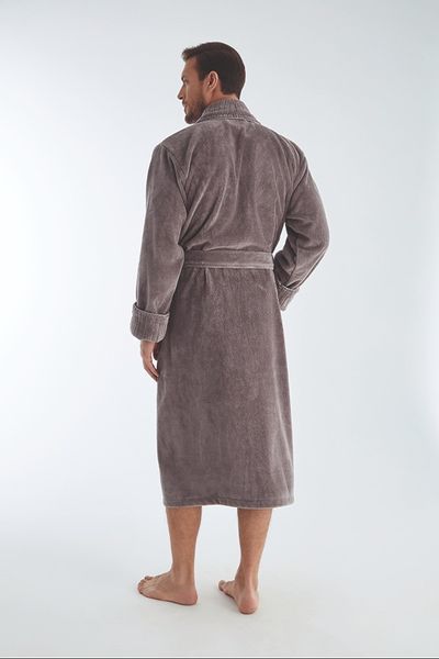 Халат чоловічий велюровий Nusa 1330, Сіро-бежевий, TAS, L/XL Halat-M05-L/XL фото