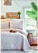 Постельное белье с покрывалом пике Евро Karaca Home Olivia bej 100% хлопок, 200x220 см, 240x260 см, 50x70 см