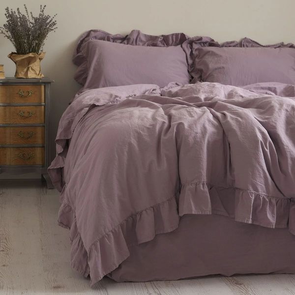 Комплект постільної білизни 160x220 LIMASSO NATURAL VIOLET EXCLUSIVE hr-ln800506 фото