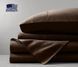 Простирадло Dark Chocolate сатинове Jefferson коричневе 200х220 posmar54475 фото