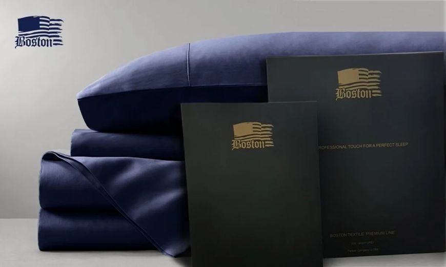 Підковдра Dark Blue сатин Jefferson синя 175х210 posmar54512 фото