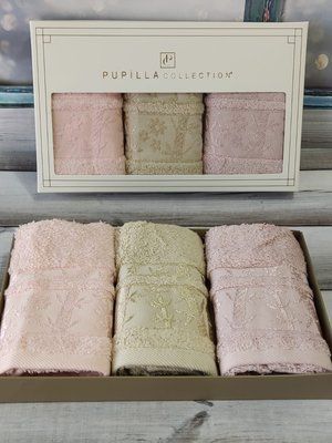 Бумбукові рушники Pupilla Elite 3в1 Комплект Sul-4939 persik фото